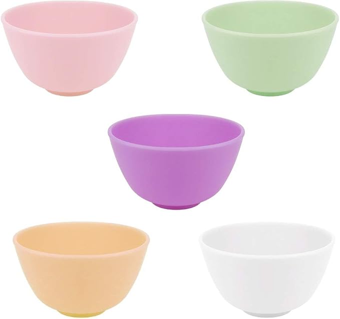 10 PCS Multi-colorful Silicone Mixing, Prep, Serve, Condiment and Facial Mask Bowls for Skincare, DIY Craft, Resin, and Acrylic Painting