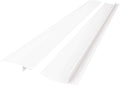 Kitchen Silicone Stove Counter Gap Cover with Heat Resistant Wide & Long Gap Filler Used for Protect Gap Filler Sealing Spills in Kitchen Counter, Stovetops2 Pack, White, 21 Inch）