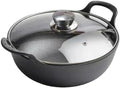 11 inch Cast Iron Wok with Lid and Handles, Grilling Wok, Use in the Oven, on the Stove, or on the Grill (Wok with Lid 11 inch)