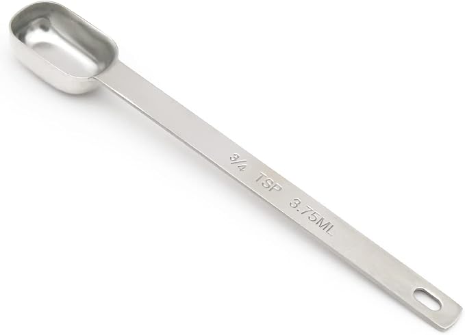 1PCS 3/4TSP(3.75ML) Measuring Spoon, Stainless Steel Long Handle Teaspoons | High Precision, Food-Grade Stainless Steel, ‌Rust-Free, Dishwasher-Safe, Easy-Read Markings, Multi-Purpose, Sturdy & Durable