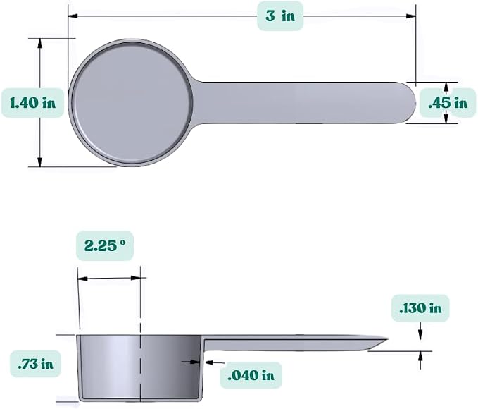 1 Tablespoon (1/2 Oz. | 3 Tsp | 14.8 mL) Short Handle Plastic Measuring Spoon for Coffee, Protein Powder, Spices, Grains, Dry Goods – Food-Grade BPA-Free (Pack of 10)