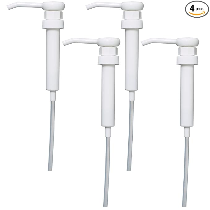 Ginger Lily Farms Premium Gallon Pump, Dispenses One Ounce Per Pump, Fits Most Standard Gallon Bottles and Containers (Pack of 4)