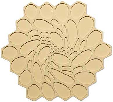 7 x 7 Hive Interlocking Silicone Trivet, BPA, PVC-Free, Heat Resistant Up to 675°F, Non Slip, Protects Table from Heat, Honey Color, Pack of 1