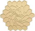 7 x 7 Hive Interlocking Silicone Trivet, BPA, PVC-Free, Heat Resistant Up to 675°F, Non Slip, Protects Table from Heat, Honey Color, Pack of 1