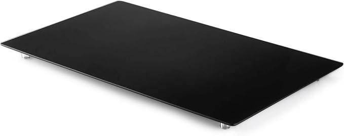 Multipurpose Tempered Glass Black Stove Cover 20 x 12 Inch – Countertop Cutting Board with Legs – Stovetop Cover to Expend Kitchen Space.