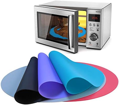Multi-Purpose Silicone Original Microwave Mat | BPA Free, Food Grade Safe, Heat Resistant to 475°F, Dishwasher Safe - Splatter Guard, Hot Pad, Pot Holder, Minimize Mess,12 Inch (Orange)