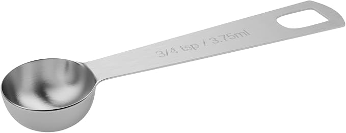1PCS 3/4tsp(1/4tbsp, 3.75ml) Measuring Spoon, Stainless Steel Teaspoon | High Precision, Food-Grade, ‌Rust-Free, Dishwasher-Safe, Easy-Read Markings, Multi-Purpose, Sturdy & Durable