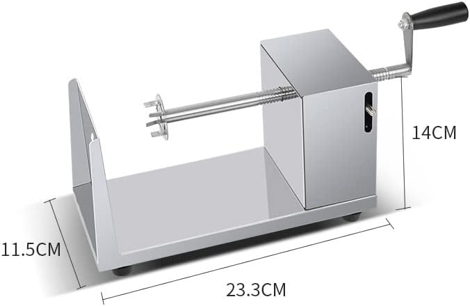 TechTongda Tornado Potato Spiral Cutter Manual Stainless Steel Twisted Potato Slicer Cutter French Fry for Potatoes Carrots Vegetables