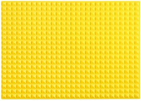 Colinda Silicone Dish and Cup Drying Mat - Extra Large Trivet for Hot Dishes, Large Size Hot Pots and Pads Coming Directly Out from the Stove or Oven,Drain Board,16" x 11.5",Yellow