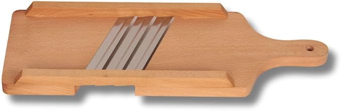 Wooden Cabbage Shredder, Vegetable Slicer | Three Blades, Pre-Oiled, Cut Resistant Glove Included, For Sauerkraut, Coleslaw, Salads