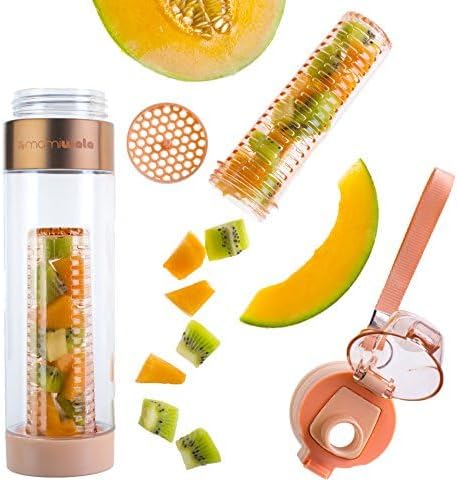 MAMI WATA Fruit Infuser Water Bottle – 24 oz BPA-Free Tritan Fruit Infused Plastic Water Bottle for Women Recipes eBook & Insulating Sleeve & Gift Box