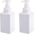 Foaming Soap Dispenser, 22oz Plastic Refillable Pump Bottle, 2 Pack, White | Hand Dispenser for Liquid Soap, Shampoo & Body Wash – Saves Soap with Rich Foam, Reusable, Easy to Refill, BPA-Free