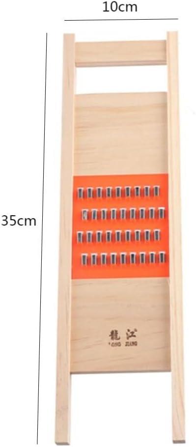 Stainless Steel Vegetable Slicer, Hand-held Food Grater with Wooden Handle Julienne Shredder Slicer for Potato Carrot Cucumber