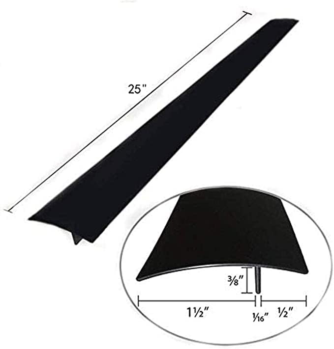 Stove Gap Covers (2 Pack), Easy to Clean Gap Fillers Between Counters and Stovetops, Oven, Washer，Furniture Easy to Install Heat Resistant, Black 25 Inches