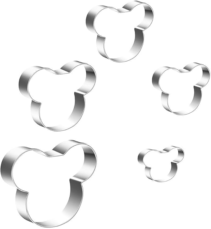 MrCookie Mouse Cookie Cutters Stainless Steel,5-Pack,2.12"-3.86".