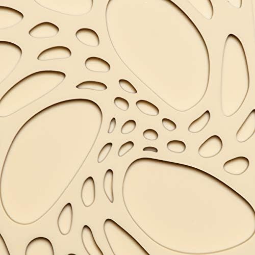 7 x 7 Hive Interlocking Silicone Trivet, BPA, PVC-Free, Heat Resistant Up to 675°F, Non Slip, Protects Table from Heat, Honey Color, Pack of 1