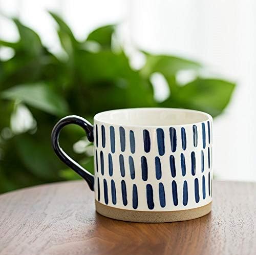 Koja Colorful Hand Painted Ceramic Mugs, 16 oz, Set of 4, Dishwasher Safe | Also microwave safe. Colorful hand painted set makes a great gift for coffee or tea lovers.