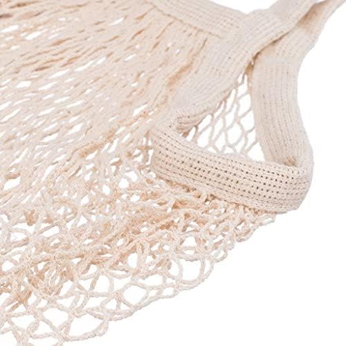 3 pack Reusable Grocery Bags Cotton Net Shopping Tote Ecology Market String Bag Mesh Beach Bags Produce Vegetable Bags
