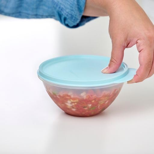 Tupperware Wonderlier 10-Piece Vintage Pastel Set (5 Bowls + 5 Lids) | Plastic Food Storage Mixing Bowl with Secure Lids, BPA Free Materials, & Dishwasher-Safe for Kitchen Storage or Meal Prep
