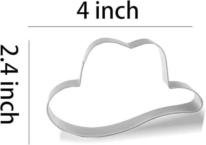Keewah Cowboy Cookie Cutter - 2 Piece - 4” Hat, 4.5” Boot - Stainless Steel
