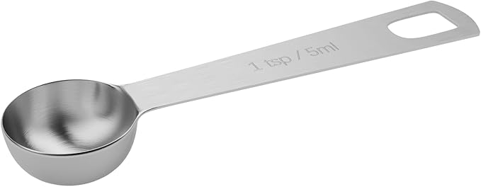 1PCS 1tsp(1/3tbsp, 5ml) Measuring Spoon, Stainless Steel Teaspoon | High Precision, Food-Grade, ‌Rust-Free, Dishwasher-Safe, Easy-Read Markings, Multi-Purpose, Sturdy & Durable