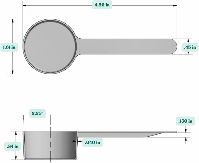 1.5 Tablespoon (23 mL) Long Handle Plastic Measuring Spoon for Coffee, Protein Powder, Pet Food, Spices, Grains, Dry Goods – Food-Grade BPA-Free (Pack of 10)