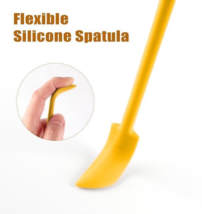 Silicone Spatula Set 6Pcs, Mini Jar Scraper for Makeup & Food | Mini spatulas reach every last drop in jars and bottles, reducing waste for food, cosmetics and personal care products.