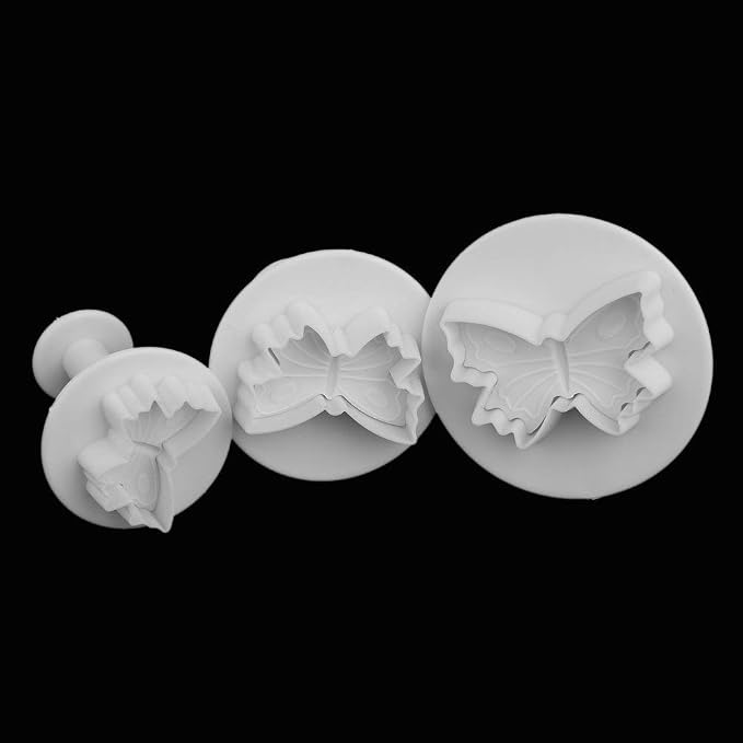 33 Pcs Fondant Cake Cookie Plunger Cutter Sugarcraft Plunger Mold | Flower Leaf Butterfly Heart Shape Decorating Mold DIY Tools