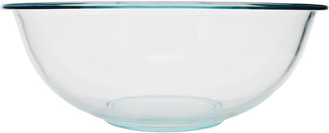 Pyrex 326 4-Quart Glass Mixing Bowl - Made in USA | Thermal Shock Resistant | Clear Design | Mixing And Serving Use | Easy Pour Spout | Dishwasher Safe