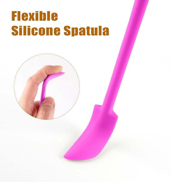 Silicone Spatula Set 6Pcs, Mini Jar Scraper for Makeup & Food | Mini spatulas reach every last drop in jars and bottles, reducing waste for food, cosmetics and personal care products.
