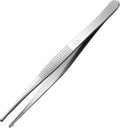 Aniso 6 Inches Stainless Steel garden tweezers | Precision Serrated, Non-slip handle For Hand-Made，succulent，Pick up an ice cube Kitchen and Dining Room