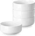 MALACASA 24 OZ Ceramic Bowls Set of 4, White Bowls for Soup Oatmeal | Breakfast Bowls for Kitchen Daily Use, Yogurt, Cereal, Soup, Dessert, Dishwasher Microwave Oven Safe, Series LUNA