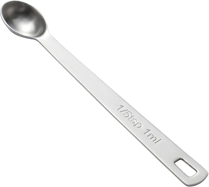 1PCS 1/5tsp(1ml) Mini Measuring Spoon, Small Teaspoon for Tiny Amounts | High Precision, Food-Grade, ‌Rust-Free, Dishwasher-Safe, Easy-Read Markings, Multi-Purpose, Sturdy & Durable