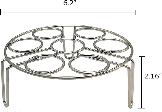 Egg Steamer Rack, Alamic Egg Rack Steamer Trivet Basket Stand for Instant Pot 3 Quart Accessories and Pressure Cooker 3 Qt Accessories, Stainless Steel - 1 Pack