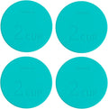 Yodecy Silicone Bowl Lids fit Pyrex Glass Bowls 7200-PC 2 Cup, Yodecy Silicone Bowl Lids fit Anchor Hocking Glass Bowls 7200-PC 2 Cup,Replacement Lids 4.76in(4 Pack Blue-green)