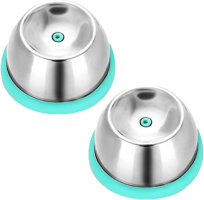 Jawbush Stainless Steel Egg Piercer - Heavy Duty Egg Hole Puncher for Hard Boiled Eggs with Retractable Pin & Non-Slip Base - Easy Peel Tool for Meal Prep, Keto & Bento, Blue 2 Pack