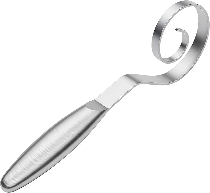 Maxjoy Danish Dough Whisk, Seamless Stainless Steel Sourdough & Bread Tool | Dutch Dough Hook, Replaces Mixer Spoon & Stick, Food Grade & Rust Resistant, Easy Clean & Dishwasher Safe, Baking Stirrer