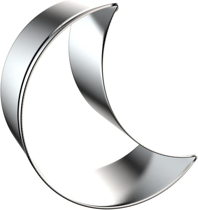 Crescent Moon Cookie Cutter Set - 5 inch, 4 inch, 3 inch, 2 inch - 4 Piece New Moon Cookie Cutters Shapes Molds - Stainless Steel