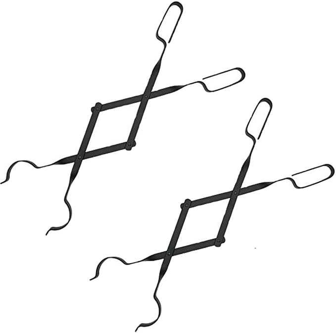 Rocky Mountain Goods Firewood Tongs - (Pack of 2) - Reinforced Wrought Iron for Extra Strength - 26” - Grabber for up to 12” Thick Logs - Log - Rust Resistant Finish for Indoor/Outdoor Use