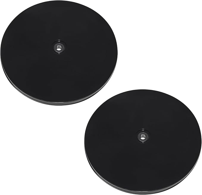 2Pcs Black Acrylic Lazy Susan 7 Inch Turntable Organizer Bearings | Mini Lazy Susan, Small Lazy Susan Turntable, 360° Rotating Swivel Plate for Spice Rack, Cosmetic, Cake, Pantry, DIY Display