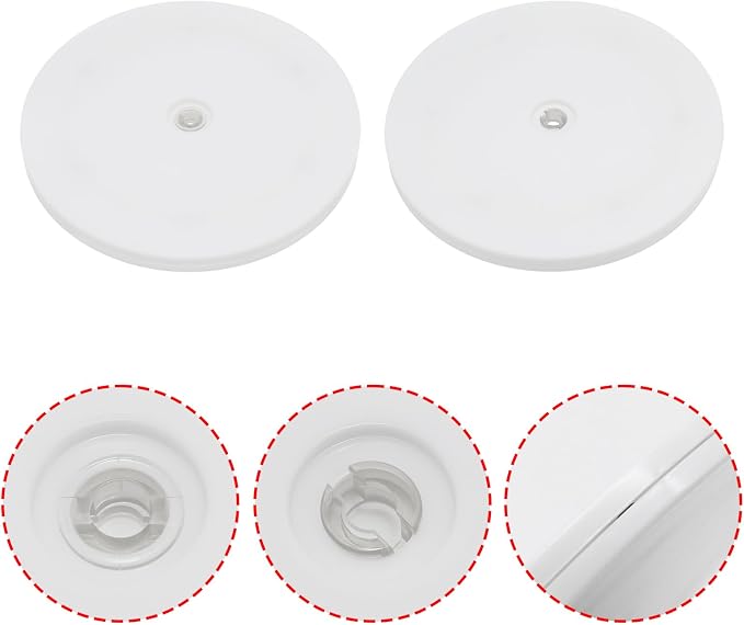 2Pcs White Acrylic Lazy Susan 7 Inch Turntable Organizer Bearings | Mini Lazy Susan, Small Lazy Susan Turntable, 360° Rotating Swivel Plate for Spice Rack, Cosmetic, Cake, Pantry, DIY Display