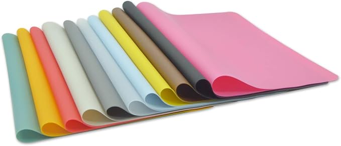 Silicone Placemats, Food-Grade Non-Slip Waterproof, Dining, Stain Resistant, Countertop Protector, Kitchen Counter Mat, Heat Resistant, Baking mat Dishwasher Safe (15.7x11.8Inch-4pack, Blue)