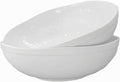 KX-WARE Melamine Serving Bowls -2pcs 12inch Larger Salad Bowls/Mixing Bowls,White Color| Break-resistant 100% Melamine Bowls | Dishwasher Safe,BPA Free