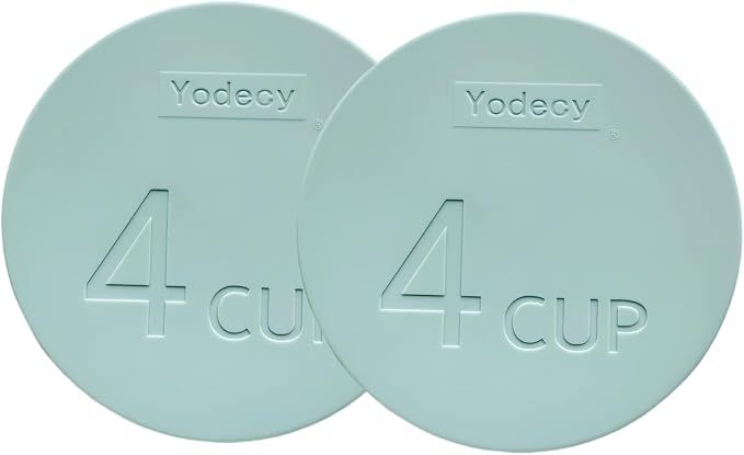 Yodecy Silicone Bowl Lids fit Pyrex Glass Bowls 7201-PC 4 Cup, fit Anchor Hocking Glass Bowls 7201-PC 4 Cup,Replacement Lids(2 Pack Pastel Blue)