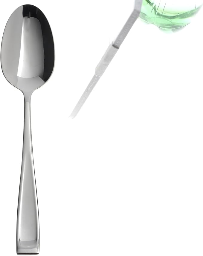 Oneida Moda 2-Piece Silverware Serving Set, Flatware | silver, dishwasher safe | heavy duty, cutlery set for kitchen and dining, serving utensil set, wedding silverware