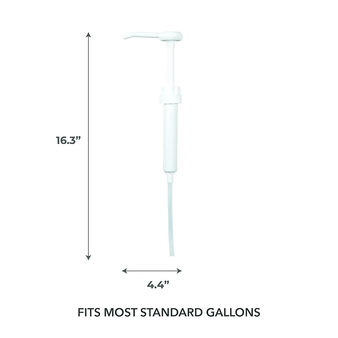 Ginger Lily Farms Premium Gallon Pump, Dispenses One Ounce Per Pump, Fits Most Standard Gallon Bottles and Containers (Pack of 4)