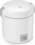 Rice Cooker Small 1-1.5 Cups Uncooked(3 Cups Cooked), Mini Rice Cooker with Removable Nonstick Pot, One Touch&Keep Warm Function, Portable Travel Rice Cooker for Soup Grain Oatmeal Veggie, White