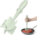 PGYARD Meat Chopper Hamburger Grinder, Kitchen Smasher for Ground Beef | Heat Resistant, 5 Blade, Burger Grinder Nylon Potato Mix Tool, Meat & Poultry Tenderizers, Dishwasher Safe, Green