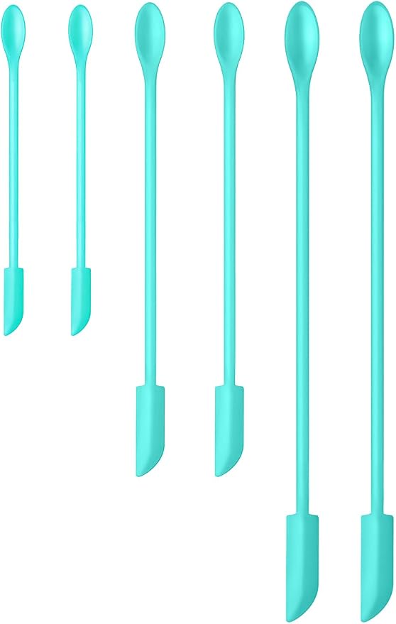 Silicone Spatula Set 6Pcs, Mini Jar Scraper for Makeup & Food | Mini spatulas reach every last drop in jars and bottles, reducing waste for food, cosmetics and personal care products.