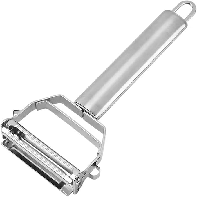 Vegetable Peeler，SZYIKUER Stainless Steel 2 in 1 Julienne Vegetable Peeler Perfect for Carrot Potato Melon Gadget Vegetable Fruit
